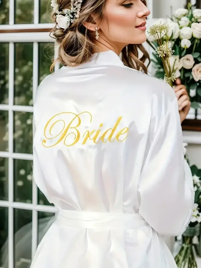 robe with embroidery bridal fair