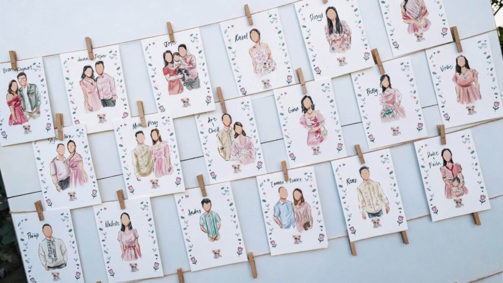 bridal fair caricature